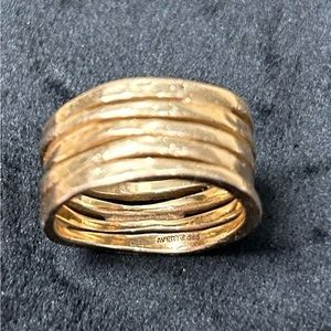 James Avery Stacked Hammered Ring